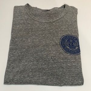 Obey Light Heather Grey Short Sleeve Shirt